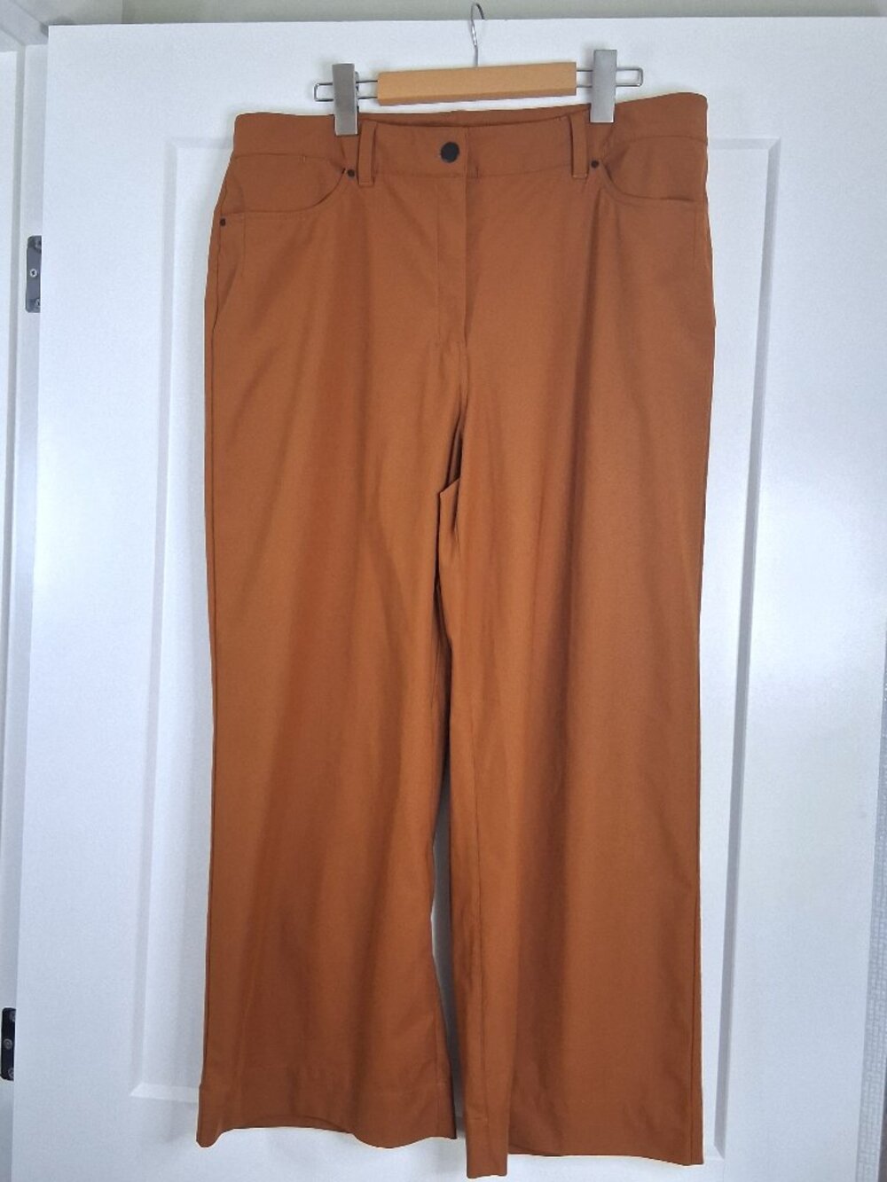 Lululemon City Sleek 5 Pocket Wide-Leg 7/8 Pants Women's 33 Caramel High Rise